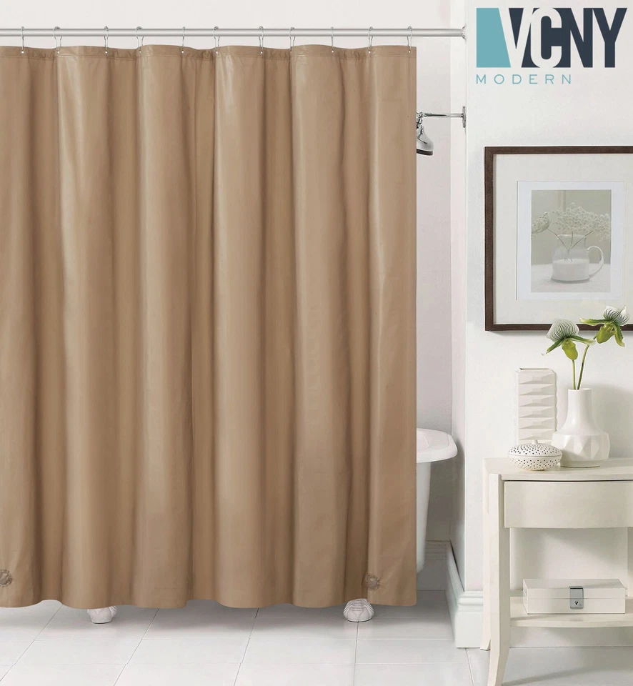VCNY Heavy Duty Peva Plastic Shower Curtain Liners W/ Magnets - Assorted Colors Foto 4 de 4