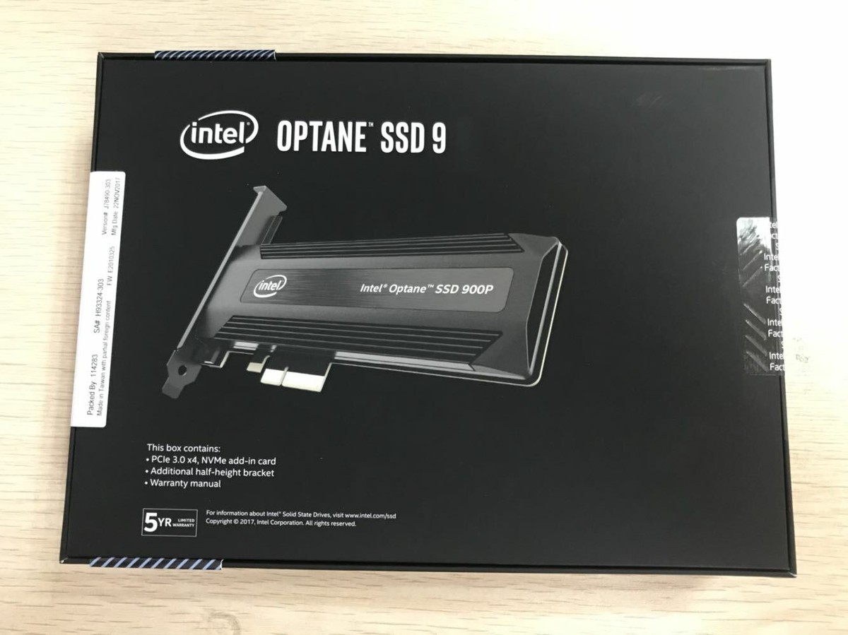 INTEL 280GB 900P PCIE SSD 9 OPTANE SSDPED1D280GAX1 AIC/HHHL 10DWPD