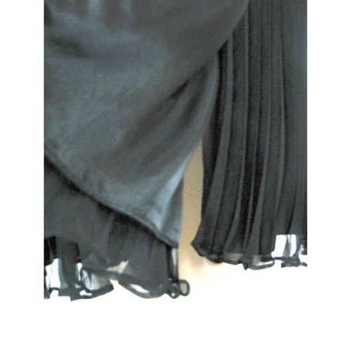 Vestido CoSTUME NATIONAL CNC Italia Envoltura en V transparente plisado de gasa LBD XS S NUEVO CON ETIQUETAS - Imagen 9 de 17