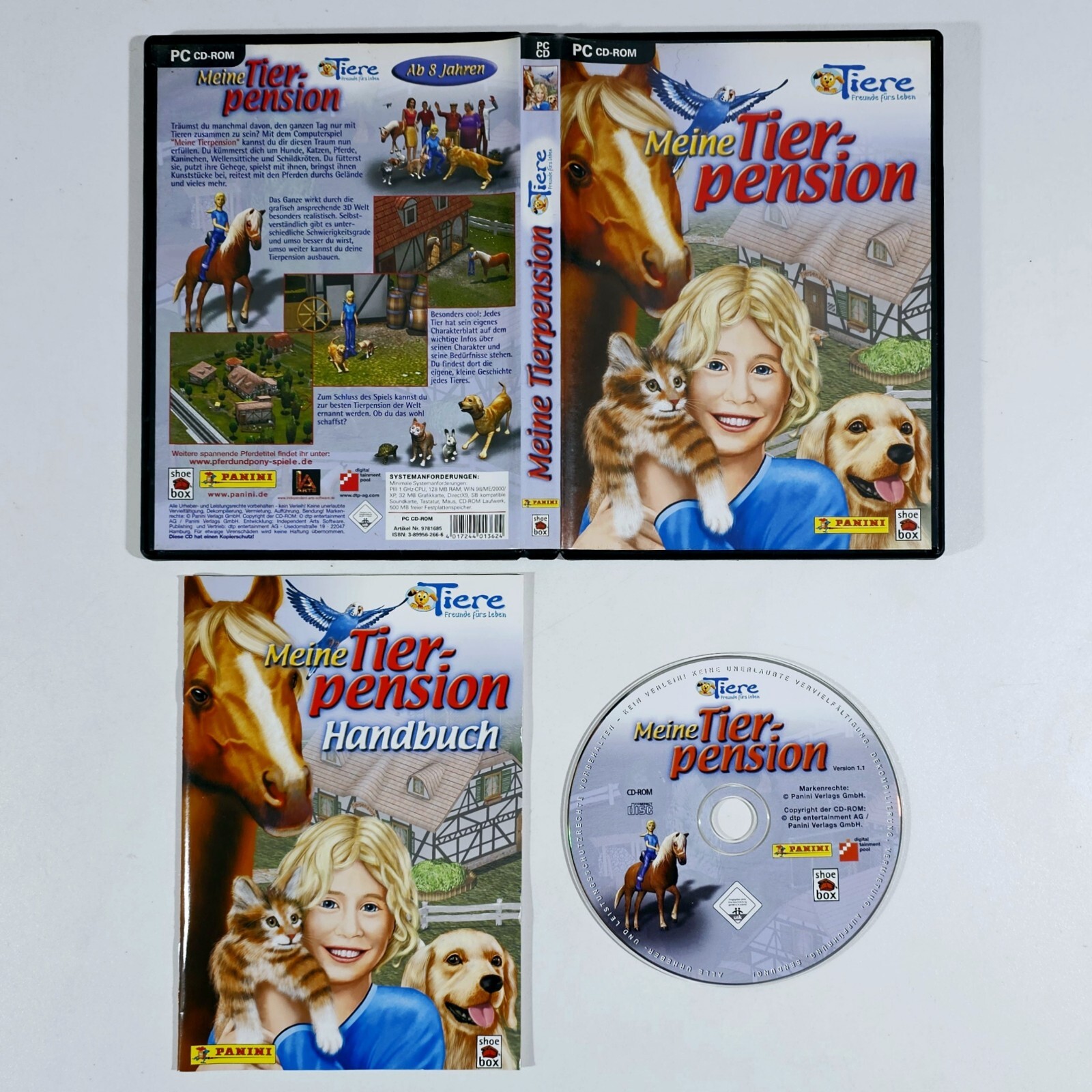 PC CD-Rom MY ANIMAL PENSION German Pony Farm Farm Horse Stud Ranch Farm Dogs