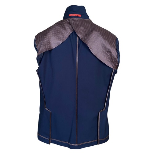 Linea Sartoriale Giacca Tuta Blu Navy Lana 2 Bottoni Parzialmente Foderata Uomo UK46R - Foto 12 di 16