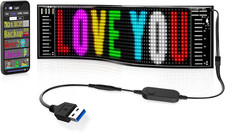 Customizable LED Scrolling Sign with Bluetooth App Control for Cars Stores