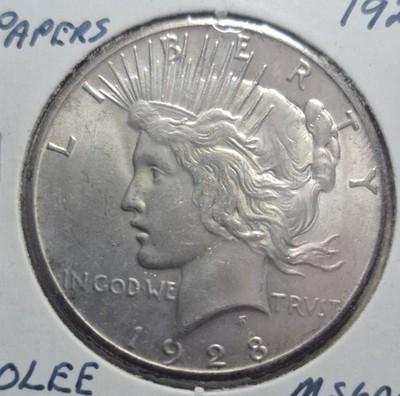 1928 P Peace Dollar - MS+ - Uncirculated Plus LOLEE