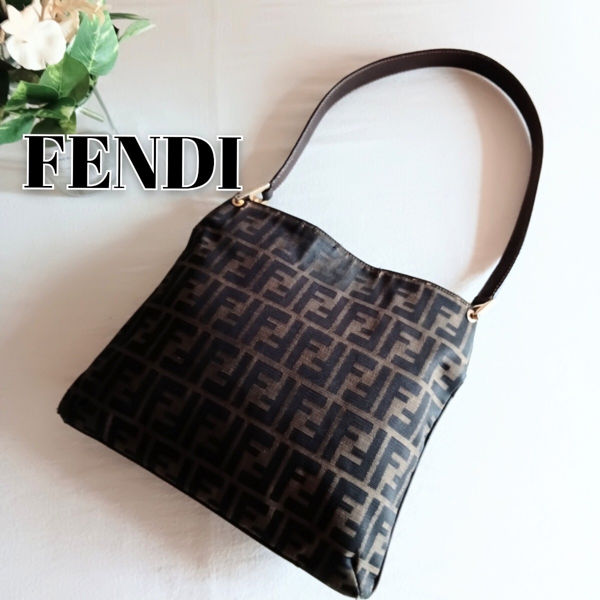 Vintage Fendi Zucca shoulder bag unisex rare good condition