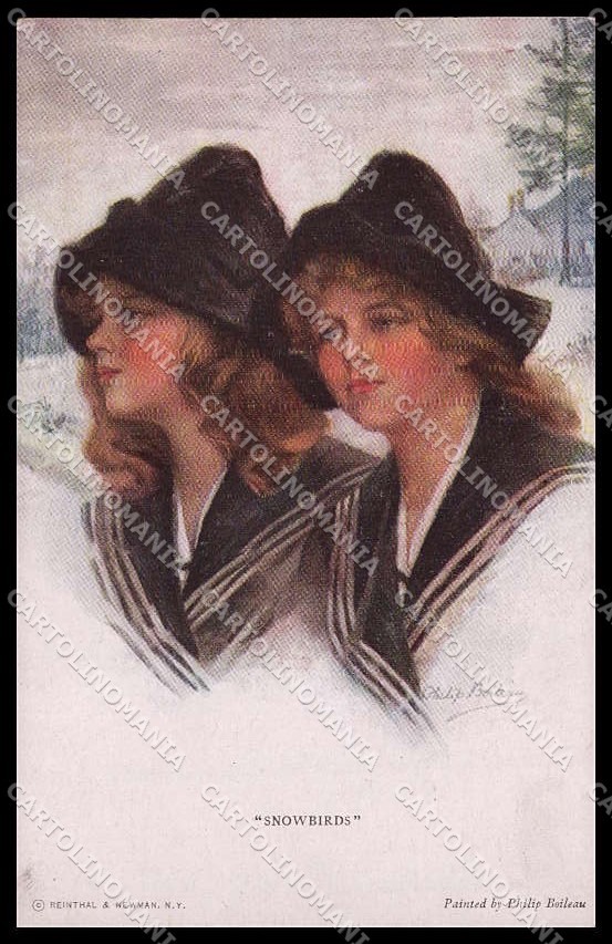 Illustratori Artista Firmato Philip Boileau Girl Reinthal serie 757 pz ZG8507