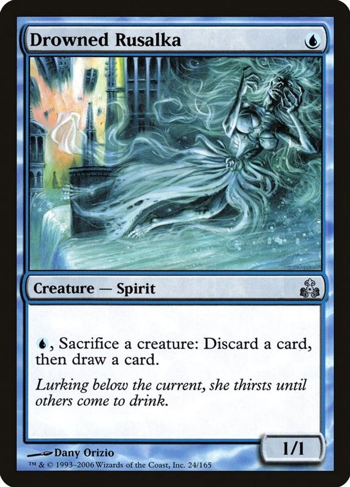 2006 Magic: The Gathering Guildpact - Drowned Rusalka (#24, Uncommon, Near Mint)