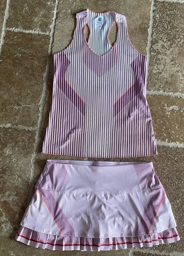 K-Swiss Women’s Size Medium Athletic Top & Large Tennis Skort 2-Piece Outfit Set