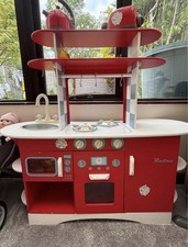 Children's Wooden Play Kitchen with Accessories