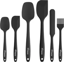 Silicone Spatula Set 6 Pieces Food Grade Kitchen Utensils Silicone Brush