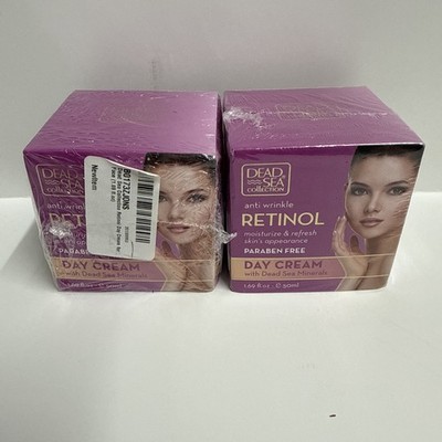2 Ct Dead Sea Collection 1.69 Oz Anti Wrinkle Retinol Moisture Refresh Day Cream