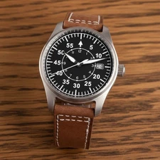 Military 39mm Tandorio Black Dial Sapphire Glass Miyota 8215 Automatic Men Watch