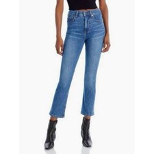 Veronica Beard Sierra High Rise Cropped Flare Jeans Blue Wash 27 J232022820276SR