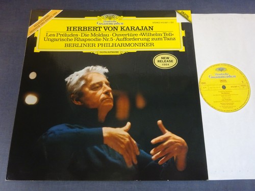 SMETANA - THE MOLDAU / LISZT / WEBER etc LP, Berlin P/O, Karajan, DG 413 587-1
