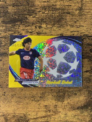 Sergio Aguero Atletico Madrid Starball Debut Yellow /125 Topps Chrome 2023/24