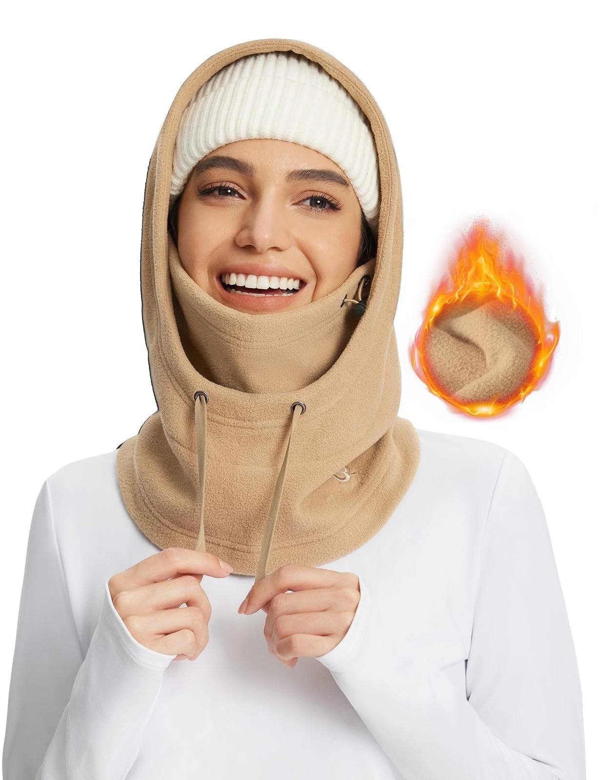 Fleece Balaclava Face Mask,Thermal Ski Mask for Women,Winter Hats Face Cover ...