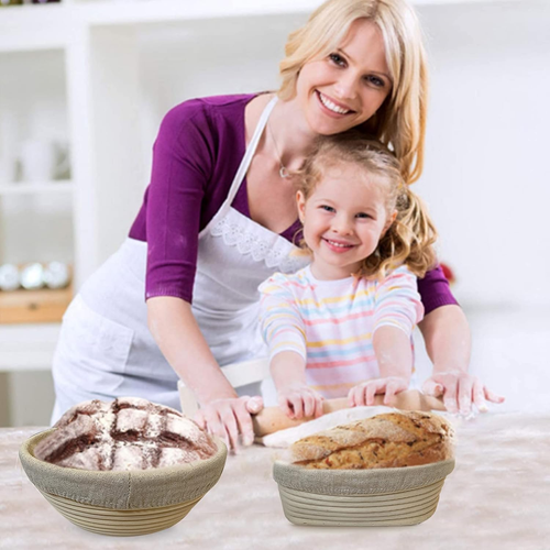 10 Inch Oval Bread Banneton Proofing Basket Set of 2, Sourdough Proofing Basket - Bild 6 von 12