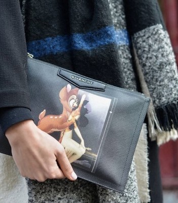 Givenchy x Disney Bambi Print Clutch Bag Leather Black