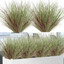 Artificial Grass Plants Outdoor 20 Bundles Fake Wheat Grass UV Resistant Faux Sh