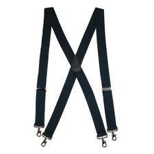 CTM Men's Big Tall Elastic Solid Color X-Back Suspender with Swivel Hook Ends