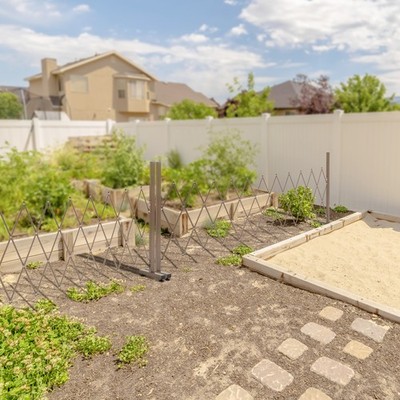 2er Set Gartenzaun aus Aluminiumlegierung klappbarer Lattenzaun, dunkelbraun