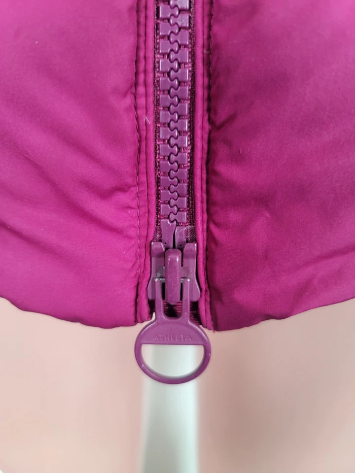 Chaqueta acolchada de plumón Athleta Downtown abrigo de invierno para mujer pequeña rosa cremallera completa Foto 3 de 4