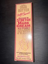 BUTTER SWEET-COCOA BUTTER-MASSAGE-IN STRETCH MARK CREAM-W/VITAMIN E-COLLAGEN-NIB