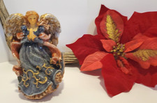 Vintage Sparkling Angel in Prayer Figurine Christmas and Holiday Decor