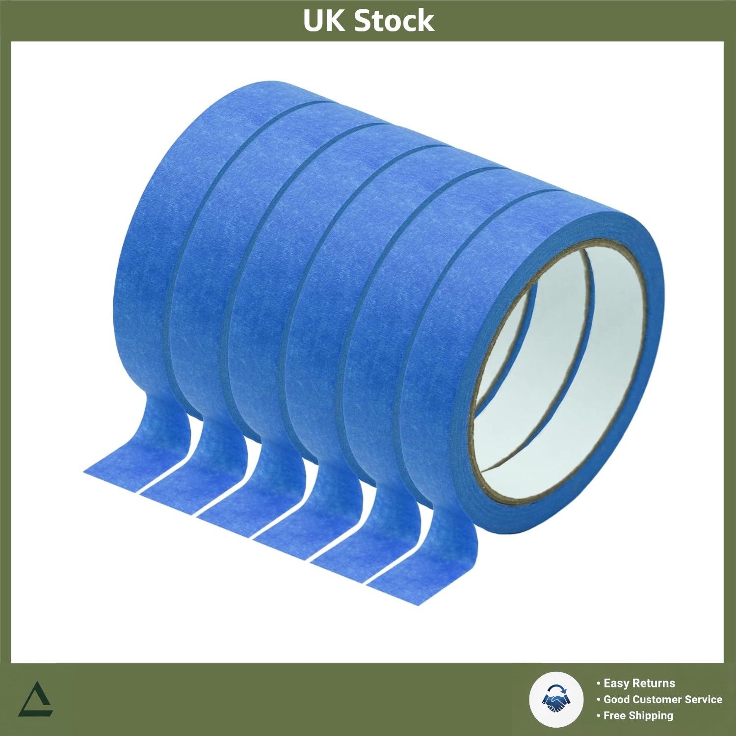 Versatile Residue Free Blue Painters Masking Tape for DIY Crafts 18mm x 20m 6pk