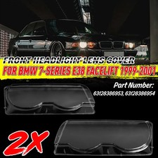 LINKS+RECHTS SCHEINWERFERGLAS LINSEN STREUSCHEIBE FÜR 99-01 BMW 7ER E38 FACELIFT