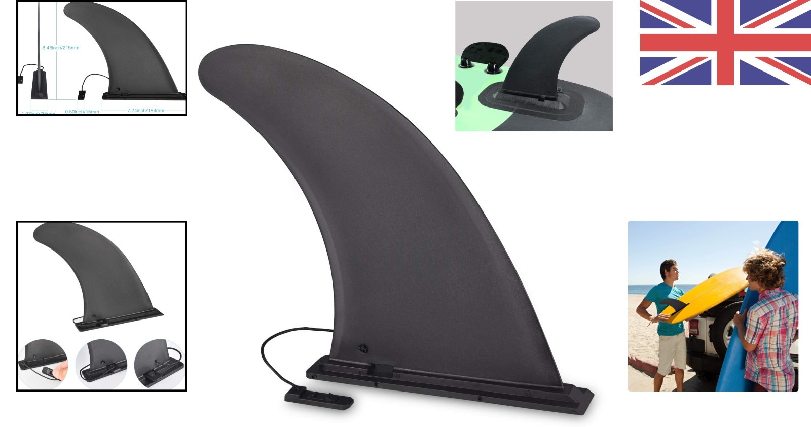 Impact Resistant SUP Fin - Safe & Reliable for Beginners and Paddle Enthusiasts