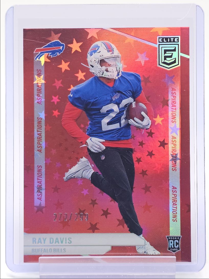 RAY DAVIS 2024 DONRUSS ELITE ROOKIE ASPIRATIONS STAR RED BILLS RC /299 Q3753