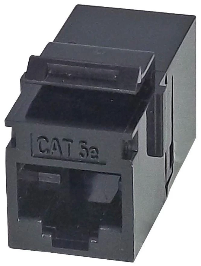TUK - Penghubung Keystone Cat5e Tanpa Perlindungan, Hitam - Image 1 of 1