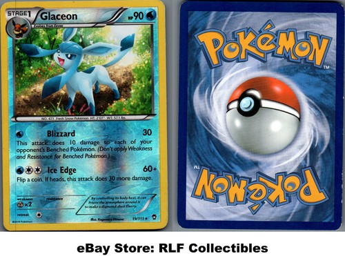 2014 Pokemon, XY Furious Fists, #19/111 Glaceon, Reverse Holo Rare