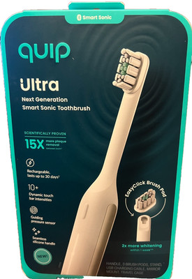 Quip Ultra Next Generation Smart Sonic Toothbrush Stone NEW IN SEALED BOX