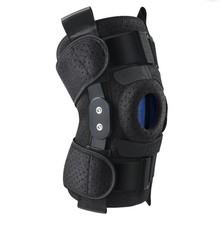 Hinged Knee Brace Side Stabilizers Adjustable Miniscus Tear ACL MCL Pain Relief