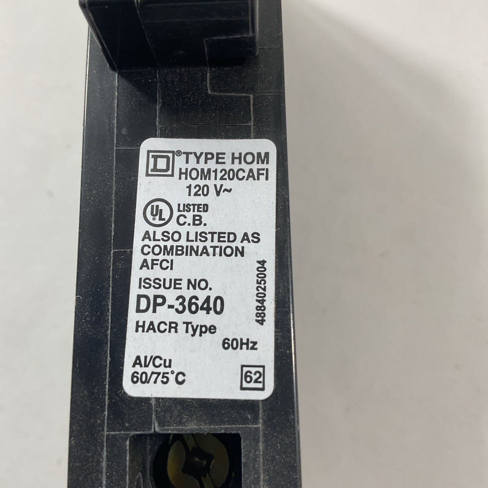 SQUARE D/HOMELINE #HOM120CAFI ARC FAULT  (AFCI) 20A BREAKERS/FREE SHIPPING