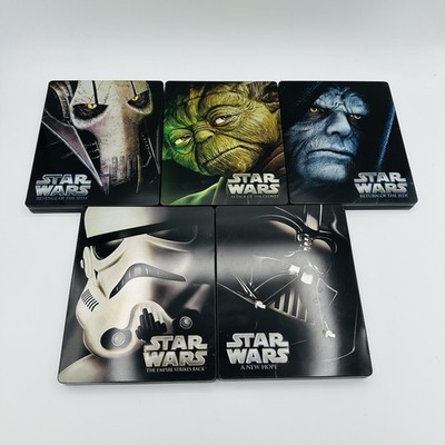 STAR WARS STEELBOOK EPISODES II III IV V VI Jedi Hope Empire Clones Sith *READ*