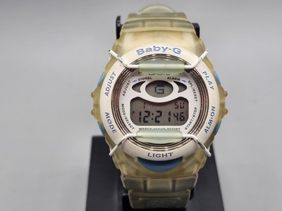 Vintage Casio Baby-G BGM-100 G'Mix Ladies 41mm Yellow & White Jelly Watch