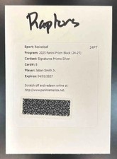 2024-25 Prizm Black Jabari Smith Jr. Signatures Silver Auto REDEMPTION