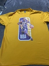 Kobe Bryant #24 Lakers Yellow Tshirt Size Large