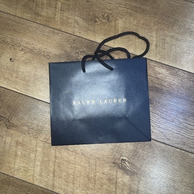 Authentische Polo Ralph Lauren Einkaufstasche blau gold Geschenk 24 x 20 x 12 cm