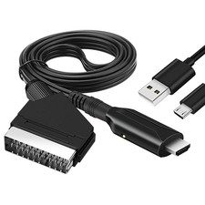 Cavo SCART a HDMI, Convertitore Audio/Video 1080P/720P per TV, DVD, VHS, Console