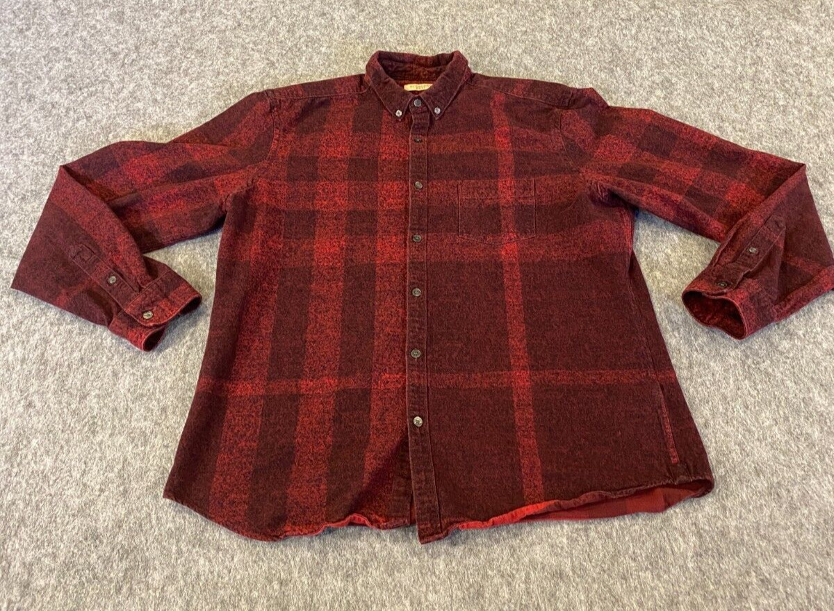 Burberry Brit Shirt Size XL Red Plaid 100% Cotton… - image 1