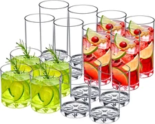 - Liberty - 12-Ounce and 16-Ounce Plastic Tumblers (Set of 16), Plastic Drinking