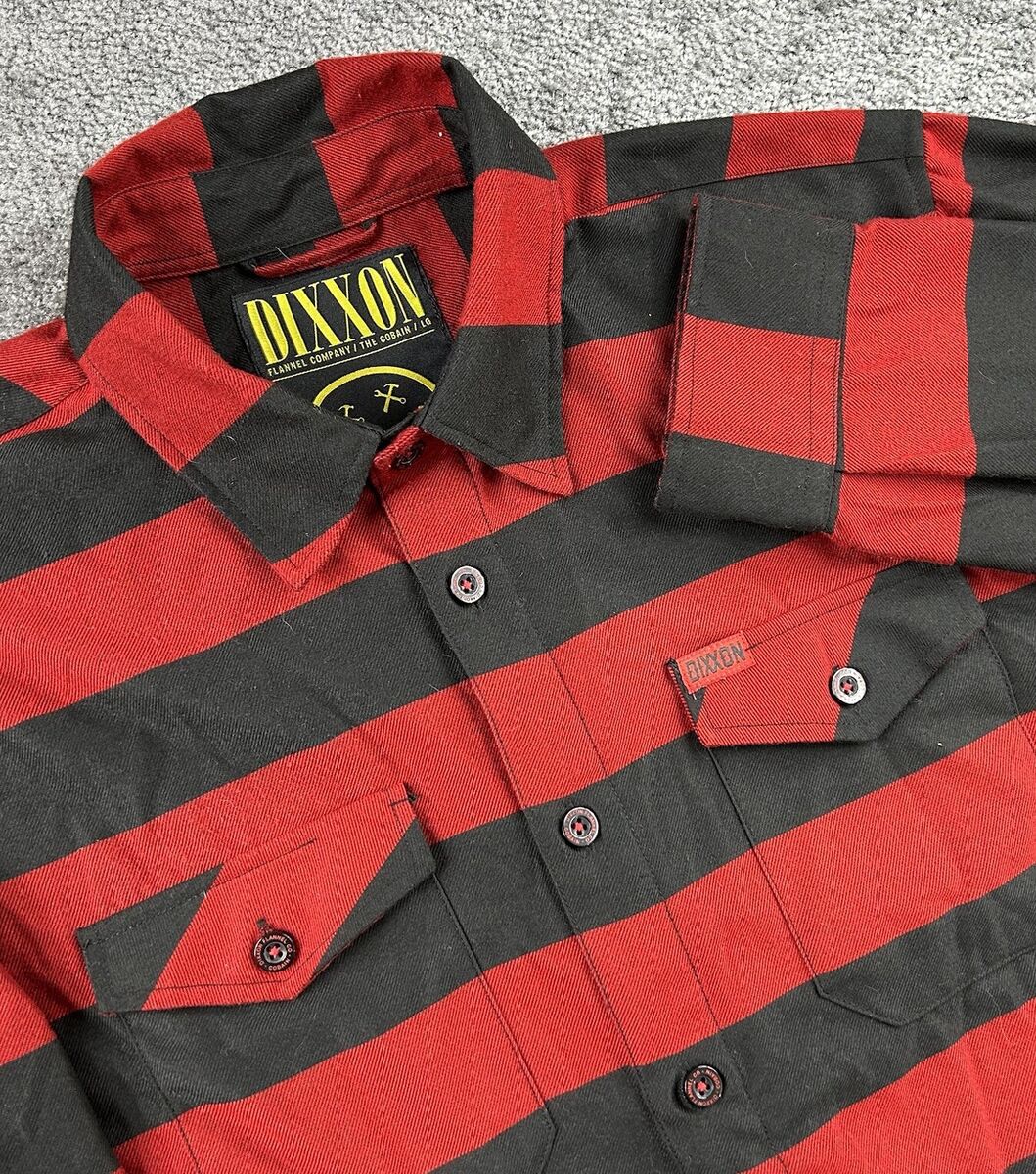 DIXXON Flannel 'The Cobain' Men's Red Black Shirt Lmtd DIXXON Flannel 'The Cobain' Men's Red Black Shirt Lmtd