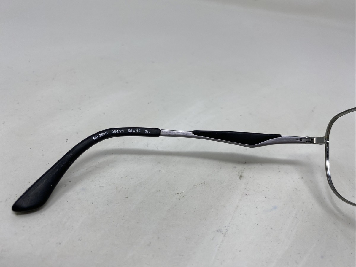 Ray Ban RB 3515 004/71 58-17 3N Flex Hinge Silver Metal 