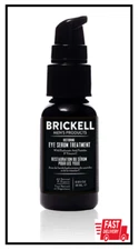 Brickell Men's Restoring Eye Serum Treatment Natural Eye Gel to Firm Wrinkles