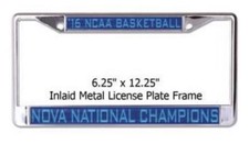 Villanova Wildcats 2016 NCAA Basketball Champions Crome License Plate Frame NEW!