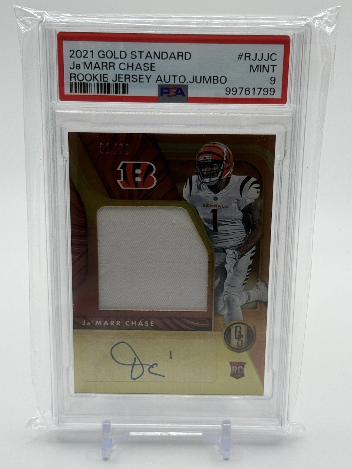 JaMarr Chase Panini Gold Standard Rookie Jersey Autographs Jumbo #RJJJC Base