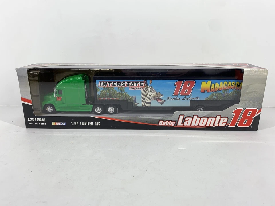 Bobby Labonte Madagascar Winners Circle 1:64 #18 Interstate Hauler Transporter - Image 2 of 4